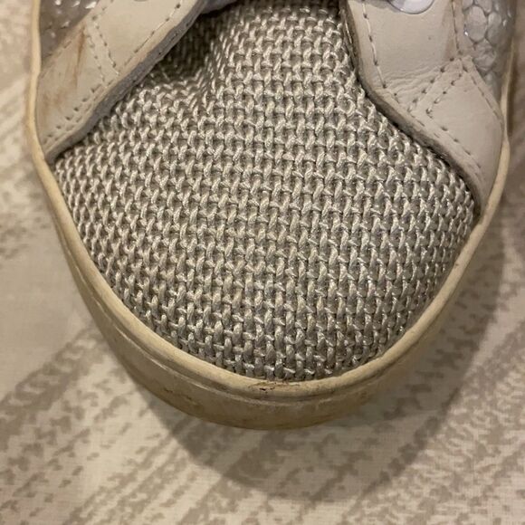 D.A.T.E. Women’s Silver & Black + Zebra Fur Sneakers - Picture 2 of 8